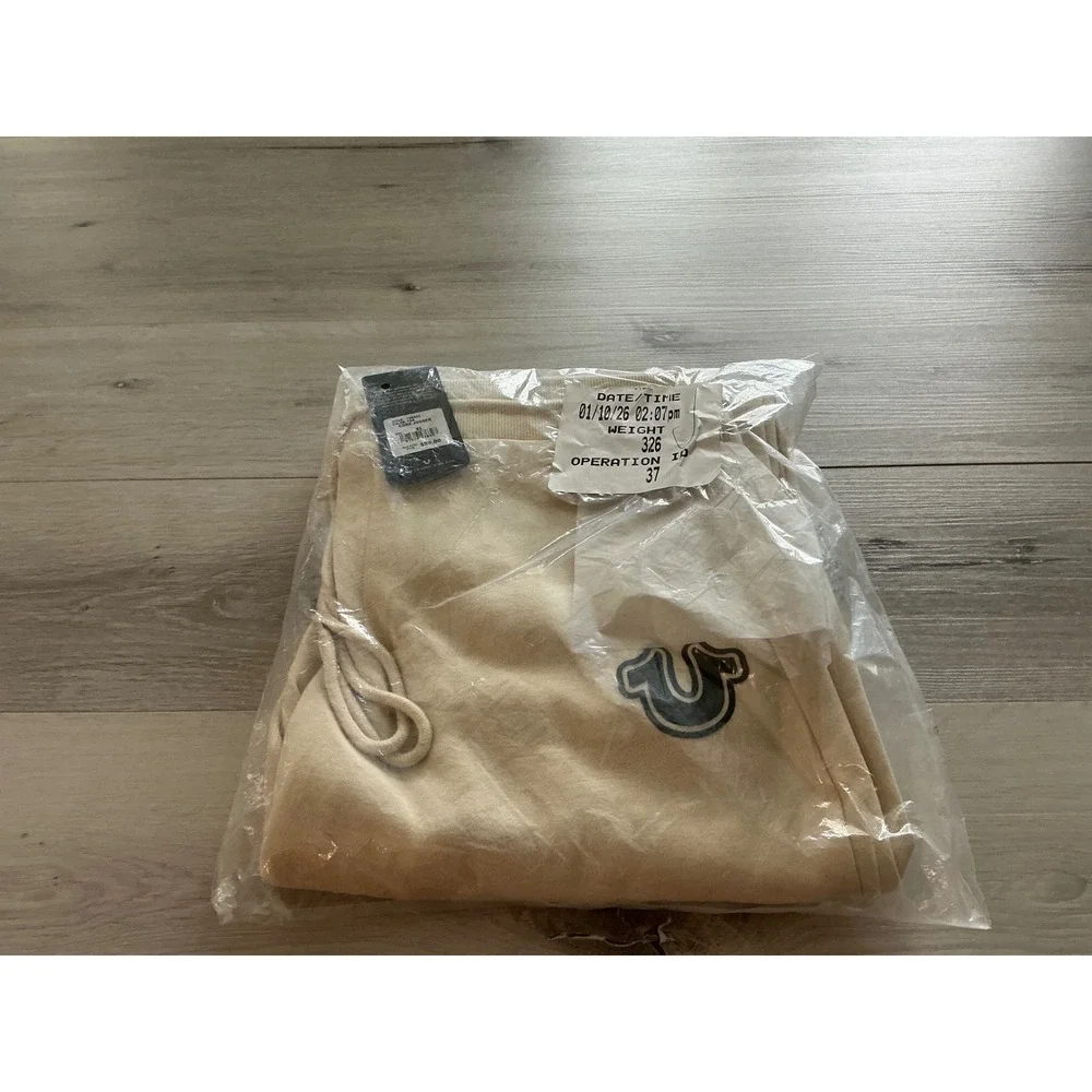 True‎ Religion Core Jogger Fog Beige XL New With Tags